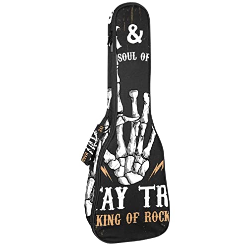 Sac à dos pour ukulélé avec inscription « Rock and Roll » imperméable en tissu Oxford avec bretelles réglables - Les Beatles, Paul McCartney, John Lennon, RIngo Starr, George Harrison Sac à dos pour ukulélé avec inscription « Rock and Roll » imperméable en tissu Oxford avec bretelles réglables