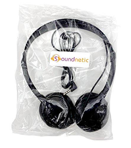 Soundnetic 25 Pack Over The Head Low Cost Headphones in Bulk SN313