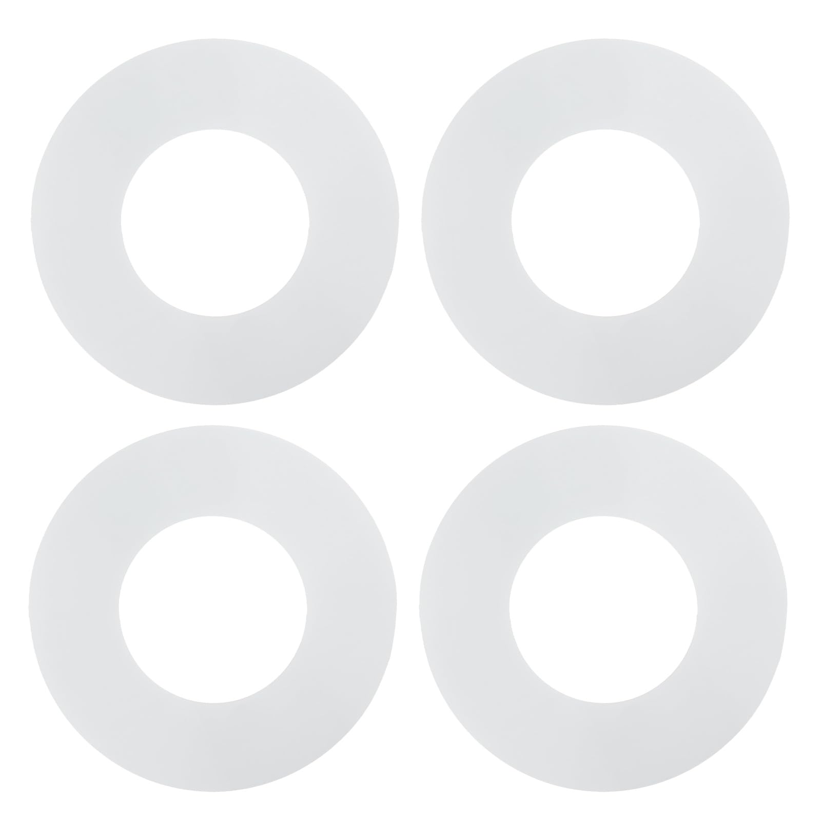 4 Pezzi Anello di Tenuta per Valvola di Scarico WC Compatibile con Geberit, Guarnizione in Silicone per Valvola di Scarico, Ricambio per 816.418.00.1 (Bianco)