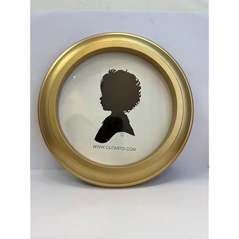CUT ARTS Round Gold 6" Picture Frame Cover