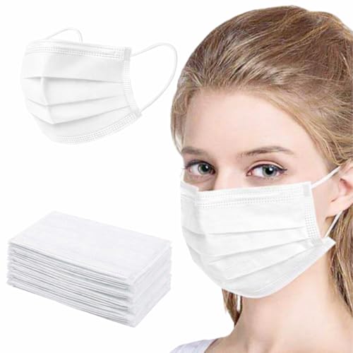 Máscara Descartável 50 Unidades Tripla Proteção (Branca)