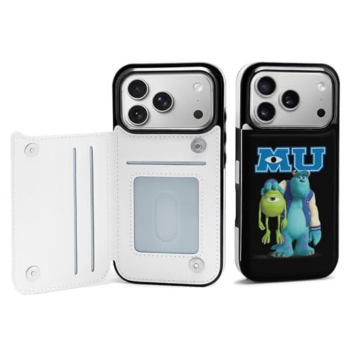 手帳型 モンスターズ インク マイク サリー 対応 iPhone 17 Pro ケース カード収納 スマホケース 財布型 携帯ケース 軽量 全面保護 スタンド機能 おしゃれ お祝いギフト