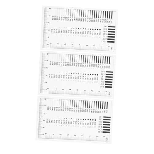 DOITOOL 3個 高精ひび割れ測定定規 携帯便利な透明フィルム製表面欠陥検出用スポット検査ツール 多用途で信頼性のある精密フィルム測定器