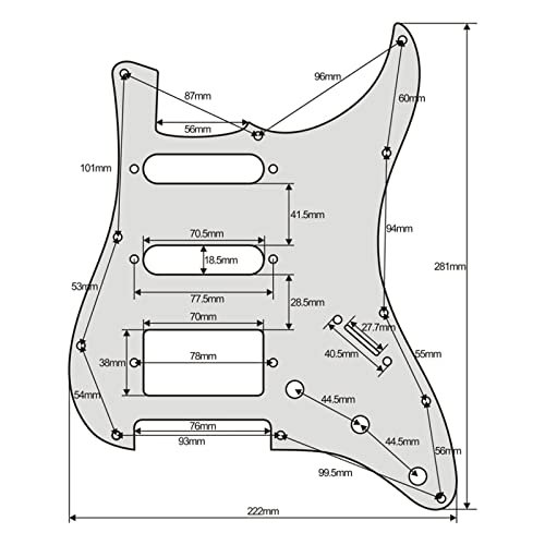 BIPROS Ensemble de 11 Trous for Guitare électrique Pickguard SSH HSS Guitar Scratch Plate &Vis for pièces de Guitare St… - Les Beatles, Paul McCartney, John Lennon, RIngo Starr, George Harrison BIPROS Ensemble de 11 Trous for Guitare électrique Pickguard SSH HSS Guitar Scratch Plate &Vis for pièces de Guitare St… – Image 4