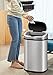 50 Liter/13 Gallon Kitchen Trash Can with Lid, Automatic Trash Can Stainless Steel Garbage Can with Mute Designed, Touchless Trash Can Motion Sensor Trash Can for Kitchen Bedroom Office Bathroom