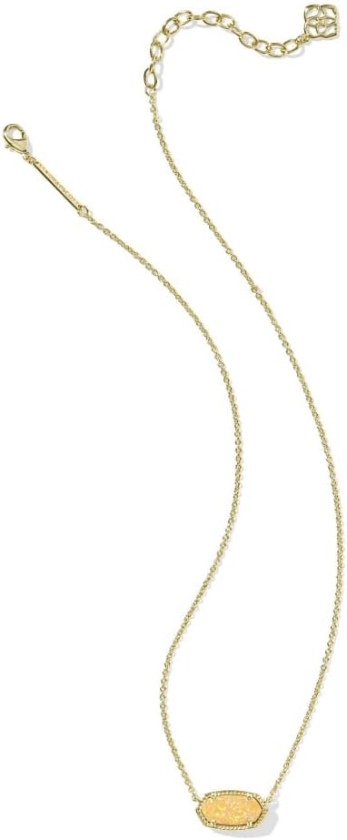 Kendra Scott Elisa Pendant Necklace for Women, Fashion Jewelry, 14k Gold-Plated, Citrus Opal