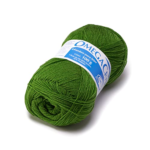 OMEGACRYS [100grs] - by Omega - Fine Crystal Yarn Great for All Crafts - Color 47-Palm Green 229
