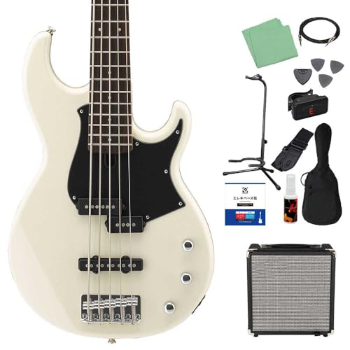 YAMAHA BB235 (ヴィンテージホワイト) 5弦ベース初心者12点セット 【RUMBLE15V3付】 ヤマハ