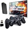Consola de juegos retro inalámbrica, consola de juegos retro con 9 emuladores integrados, más de 25250 juegos, salida HDMI 4K, doble control inalámbrico de 2.4GHz, consola de videojuegos plug and play (negro profundo) 2
