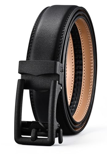 Image of Men's Belt, Ratchet Dress Casual Belt with Adjustable Automatic Buckle Trim to Fit