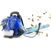 WILD BADGER POWER Leaf Blower Backpack, 43cc Gas Powered Strong Air Flow , Light Weight 17.4 lbs, Ideal for Leaf, Sand, Gravel, Snow, Yard and Driveway