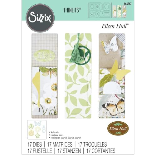 Sizzix Eileen Hull matrices de découpe marque-pages poches lot 17