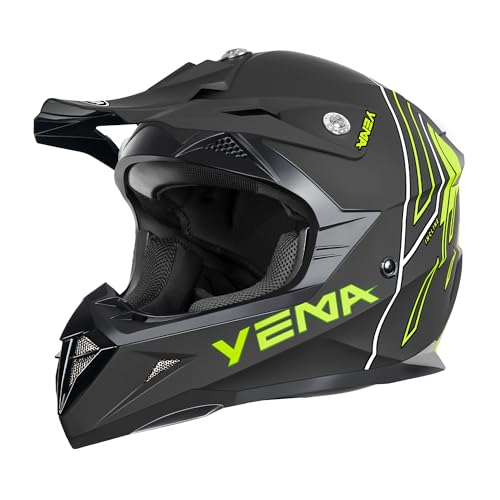 Casco Motocross Integrale Motard Downhill - YEMA YM-915 Caschi Moto Cross Integrali DH ECE Omologato Donna Uomo