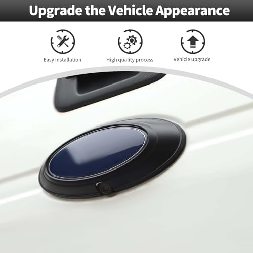 Image of CheroCar for F150 Tailgate Emblem Cover Trim, Rear Trunk Logo Back Badge Decoration Cover Trim Compatible with 2009-2014 Ford F150 F-150 Raptor,Matte Black