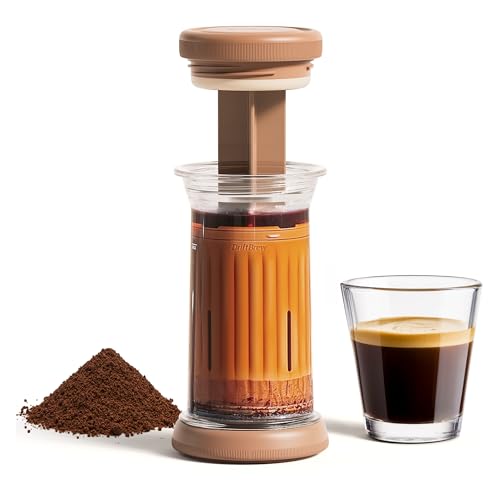 Image of D1 All-in-one 1-2 Cup Portable Coffee Maker with 200-Count Paper Filters Included, Cold & Hot Brew, a French-press Style Coffee Press for Travel, Hiking & Camping