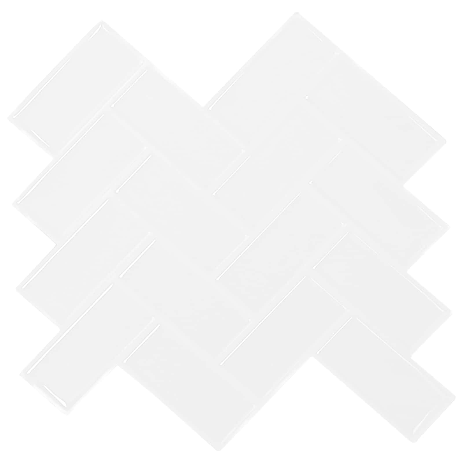 vidaXL Azulejo en espiga 20 uds. Blanco 30 x 30 cm Poliuretano y PET