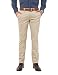 ADFOLF Men's Flat Front Slim Fit Chino Pants, Apricot, 34W x 34L