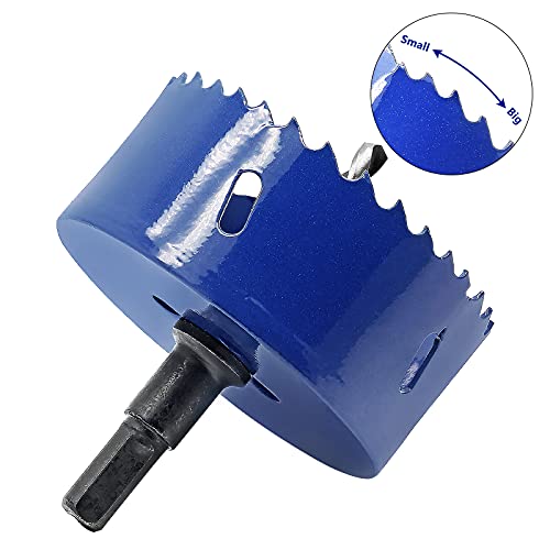 Image of Luomorgo 80mm /3.15 inch Hole Saw, 1 1 /4 inch Cutting Depth | HSS Bi-Metal, For Wood Cornhole Boards, Plastic Drywall & Metal Sheet