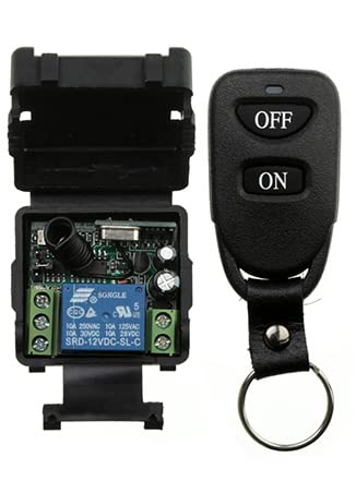 DC12V 24V 1CH 1 CH 10A Te Control Light Switch Relay Output Receiver Module and Bucle Transmitter - (Color: C/Voltage: 12V/ Size: 433)