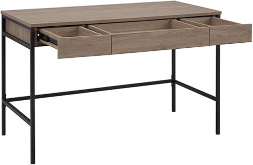 Miniatura 15 de Evans - Escritorio rectangular de 47.75 pulgadas de ancho, color negro Negro -,Roble gris envejecido,https://www.amazon.com/dp/undefined