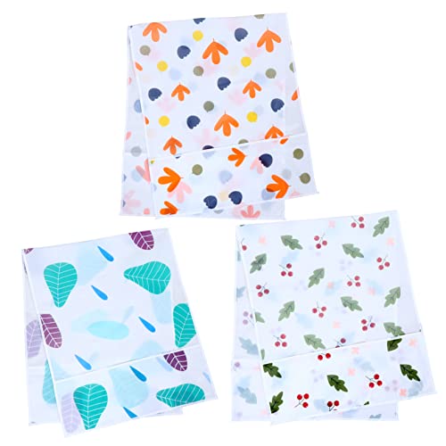 PENIKOKO 3pcs Peva Refrigerator Cover with Decorative Patterns Dustproof Fridge Storage Bags for Kitchen Organization Side Opening Hanging Design for Household Use