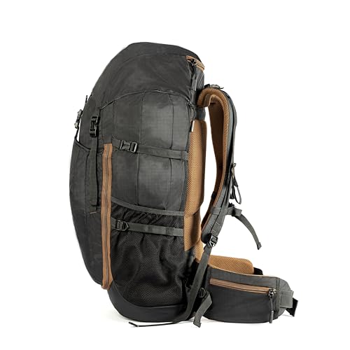 Image of TRIPOLE Expeak 60L Rucksack Bag for Men & Women | Front Opening, Laptop Compartment & Raincover | Trekking, Hiking & Backpacking
