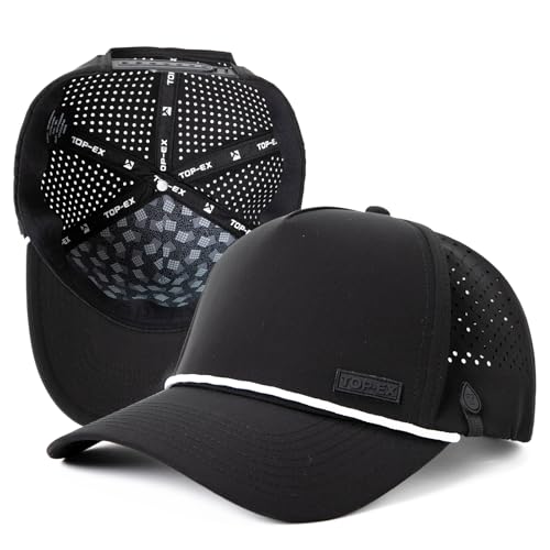 Image of TOP-EX Performance Baseball Hat for Men Water Resistant Golf Cap Running Cooling Snapback Laser Perforated