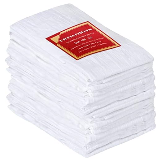 Utopia Kitchen Flour Sack Dish Towels, 12 Pack Cotton Kitchen Towels - 28 x 28 Inches