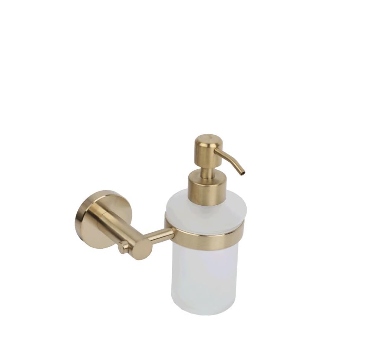 Accessoires de salle de bain ronds en laiton brossé (Or) (R.BB.LIQUID SP.DISP)