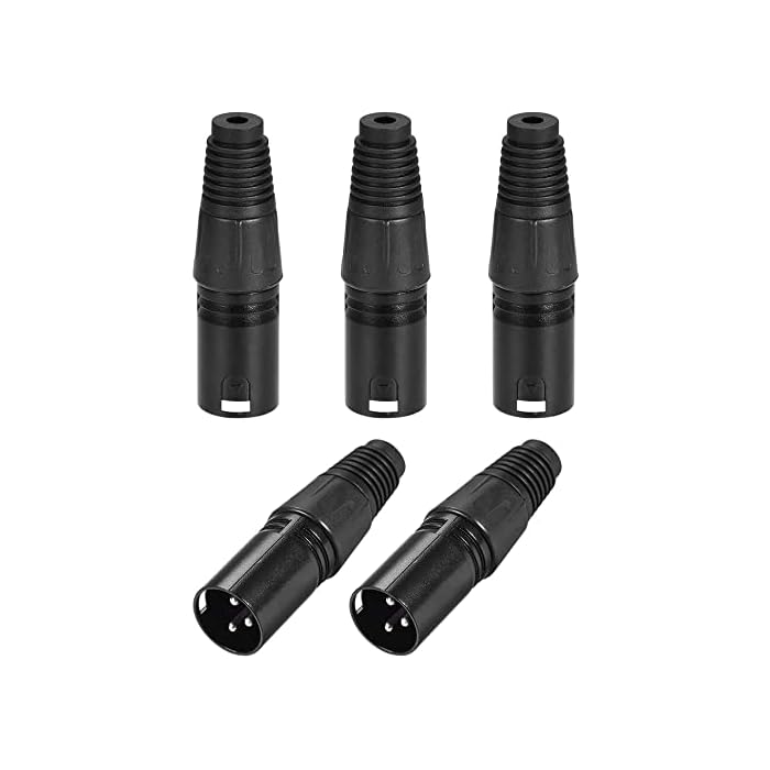 Buy KFidFran 5pcs 3Pin XLR Male Connector,Microphone Mic Cable Plug
