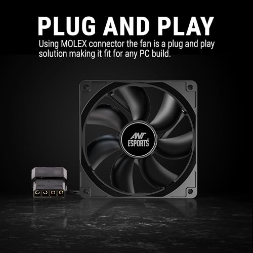 Ant Esports Carbonflow 120mm Case Fan - Black, High Static Pressure, PWM Control, 1300 RPM, 40.0 CFM Airflow - Image 6