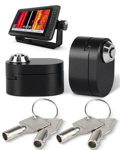 Aluminum Fish Finder Lock - Fishing Graph Accessories for Securing Fishing Unit to Gimbal Mount - Compatible with Most Garmin, Lowrance and Humminbird Units - Pack of 2