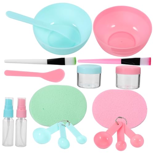 TOVINANNA Diy Facial Mask Kit 18pc Set Mask Bowl Spoon Stick Measuring Cup for Skincare