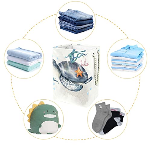 Panier à linge sale imperméable grand format bac à linge tortue - 5