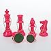 WE Games Bulk Keychain Chess Set, 17 Pink Plastic Chess Pieces w/Chain, Key Ring, Cute Keychain Accessories, Keychain for Men, Car Keys Keychain