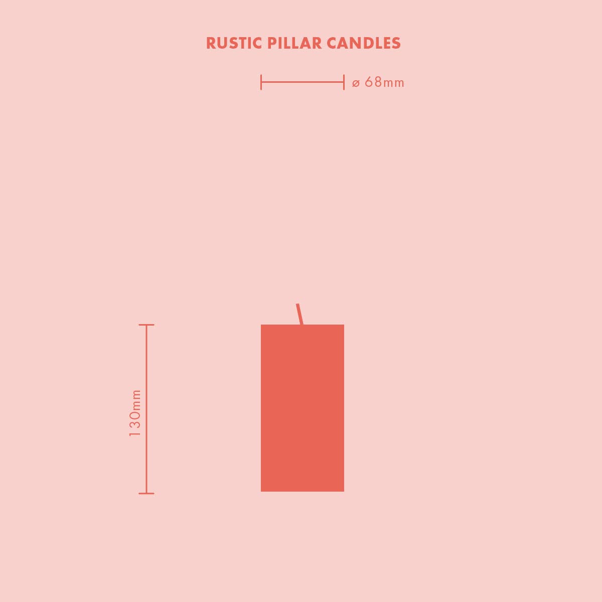 Bolsius - Vela rústica - Rojo - 12 unidades - 13 cm - Velas decorativas - Contiene cera vegetal natural - Sin aceite de palma