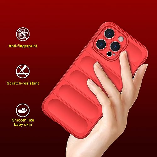 Image of amazon basics Back Case Cover for iPhone 15 Pro Max | Compatible for iPhone 15 Pro Max Back Cover | Liquid Silicon Magic Case with Camera Protection | Red