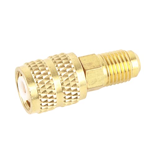 Adaptador Tyenaza R410A, conector de manguera HVAC de 1/4 pulgada macho SAE a 5/16 pulgada hembra SAE miniatura 3