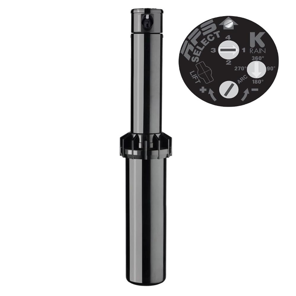 Suinga Confezione da 5 irrigatori K-Rain RPS Select 3/4'' | Portata da 7,6 a 14 metri | Irrigatore a turbina ad angolo regolabile | Ugelli preinstallati | Facile da regolare