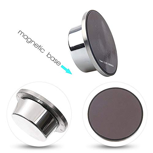 Kitchen Timer, Chef Cooking Timer Clock With Loud Alarm, No Batteries Required, 100% Mechanical - Magnetic Backing, Exquisite Stainless Steel Body #TOP2