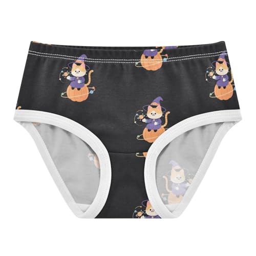 Girls' Underwear Halloween Pumpkin Cat Witch Starry Sky Toddle Brief Panties 2303613