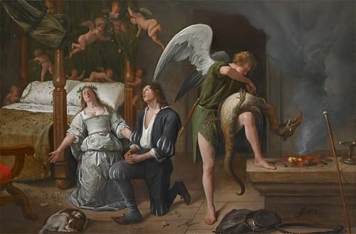 Tableau Tobias et Sarah Jan Steen 60x90cm | Impression sur toile murale vintage