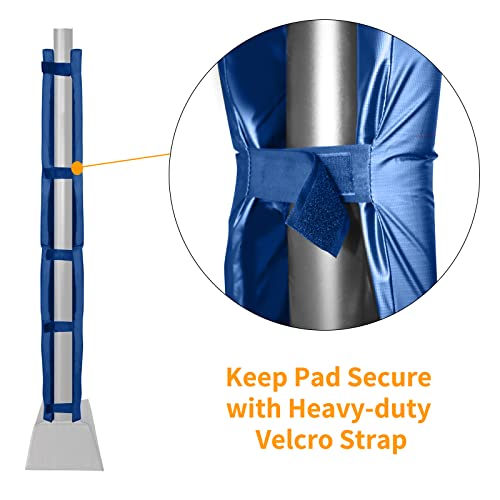 Heavy Duty Basketball Pole Pads, Fits 3" X 3", 3.5"X 3.5", 4" X 4" Round Size Poles, 2" Thick 72" Tall All-Weather Pad Blue #TOP3