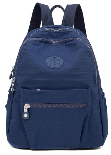 Image of Pealwel Mini Backpack Purse for Women,Small Nylon backpacks for Ladies Backpacks Women Anti Theft Travel Bag (Dark Blue)