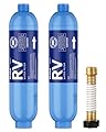 Stokk RV Water Filter 2 Pack with 1 Flexible Hose Protector, Greatly Reduces Bad Taste, Chlorine, Odor, Rust and Sediment in Drinking Water, Garden and Camper Marines