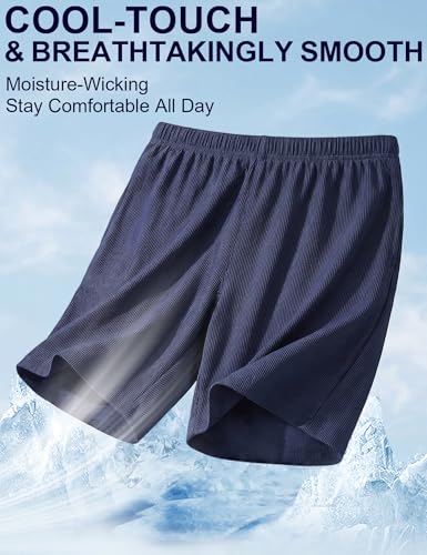 Image of Venzina Sports Shorts for Man Shorts Pant for Men Cooling Breathable Textured Fabric with Elastic Waistband for Gym Running Workout Training