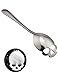 304 Stainless Steel Sugar Skull Tea Spoons Coffee Metal Stirring Slotted Spoon Set of 4 Silver Ladle