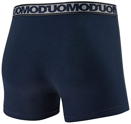 Kit de 2 Cuecas Boxer, Duomo, Masculino, Branco/Marinho, GG