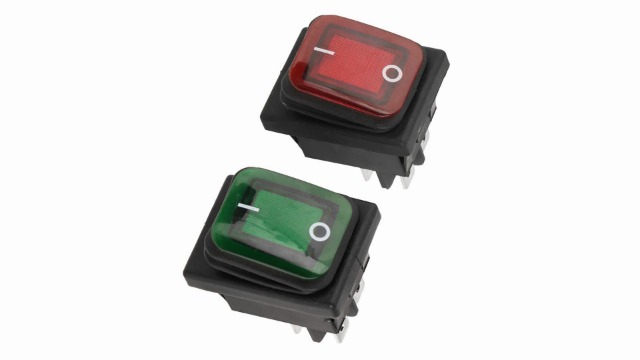 Interrupteur à Bascule LED 4 Broches – 2 Positions ON/OFF, Rouge/vert, IP67, 220V, Lot De 4