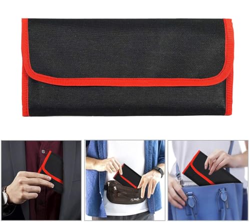 Image of Storite Two Wheeler /Car Document Holder, Vehicle Document Storage Wallet for Registration & Insurance Card, Driving Licence, RC Book, PUC- Brown-23.5 x 11 cm (2Pk-Red /Black)